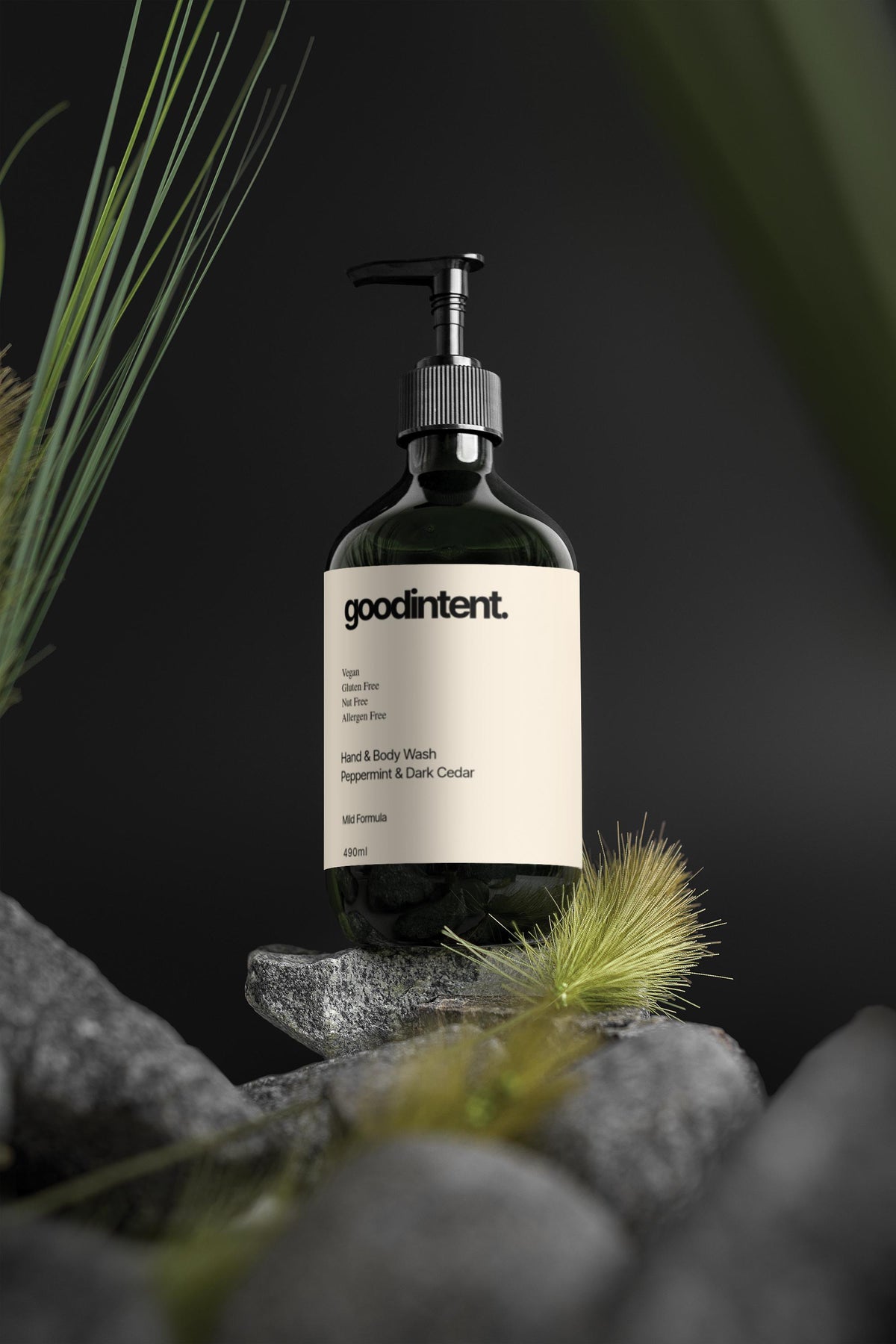 Hand & Body Wash Peppermint & Dark Cedar